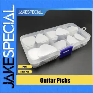 Set of 100 Durable Guitar Picks in Multiple Thicknesses