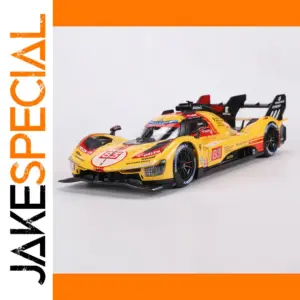 Vibrant Yellow Ferrari 499p Diecast Model