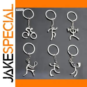 Sport-Themed Zinc Alloy Keychain Model 17033