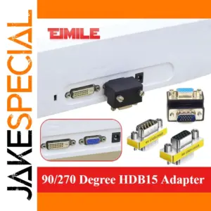 VGA Adapter with 90/270-Degree Elbow Design