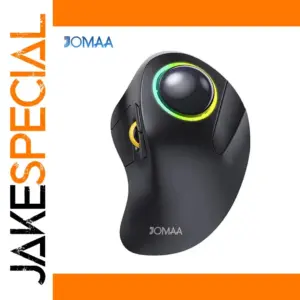 Black Wireless Trackball Mouse with 44mm Ball