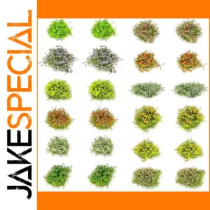 Colorful Miniature Bush Set for Landscape Scenes