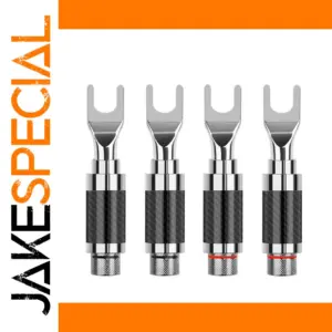 Rhodium Plated Y Spade Connectors (Set of 4)