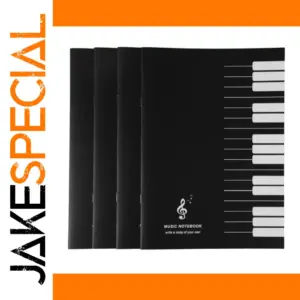 Stylish Black Music Practice Notebook 18.5x26cm
