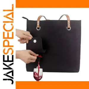 Black Outdoor Wine Carrier with Insulation