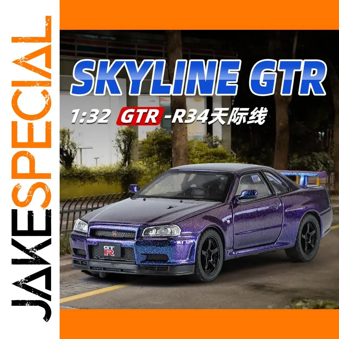 1:32 Nissan Skyline GTR-R34 Diecast Model 1 1:32 Nissan Skyline GTR-R34 Diecast Model