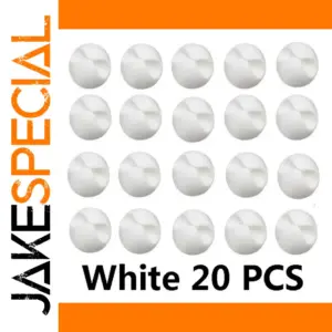 20-Piece White Cable Clip Set for Organizing