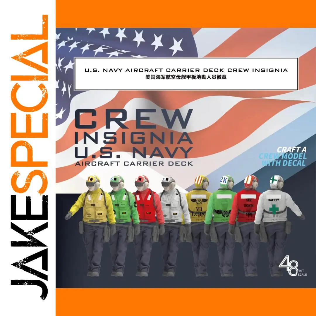 U.S. Navy Aircraft Carrier Crew Water Decals 1:48 1 U.S. Navy Aircraft Carrier Crew Water Decals 1:48