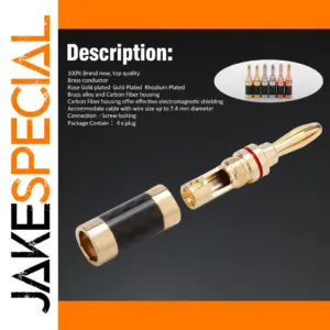 Rose Gold Speaker Banana Plugs - Set of Four