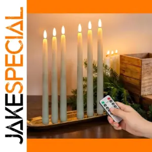 Elegant Flameless LED Taper Candle Set 28.5cm