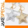 Star-shaped PU Leather Keychain with Pearls