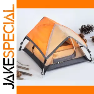 Miniature Orange and Beige RC Crawler Tent
