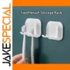 White Wall-Mounted Toothbrush Storage Rack