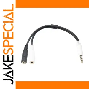 20cm Gold-Plated 3.5mm Stereo Splitter Cable