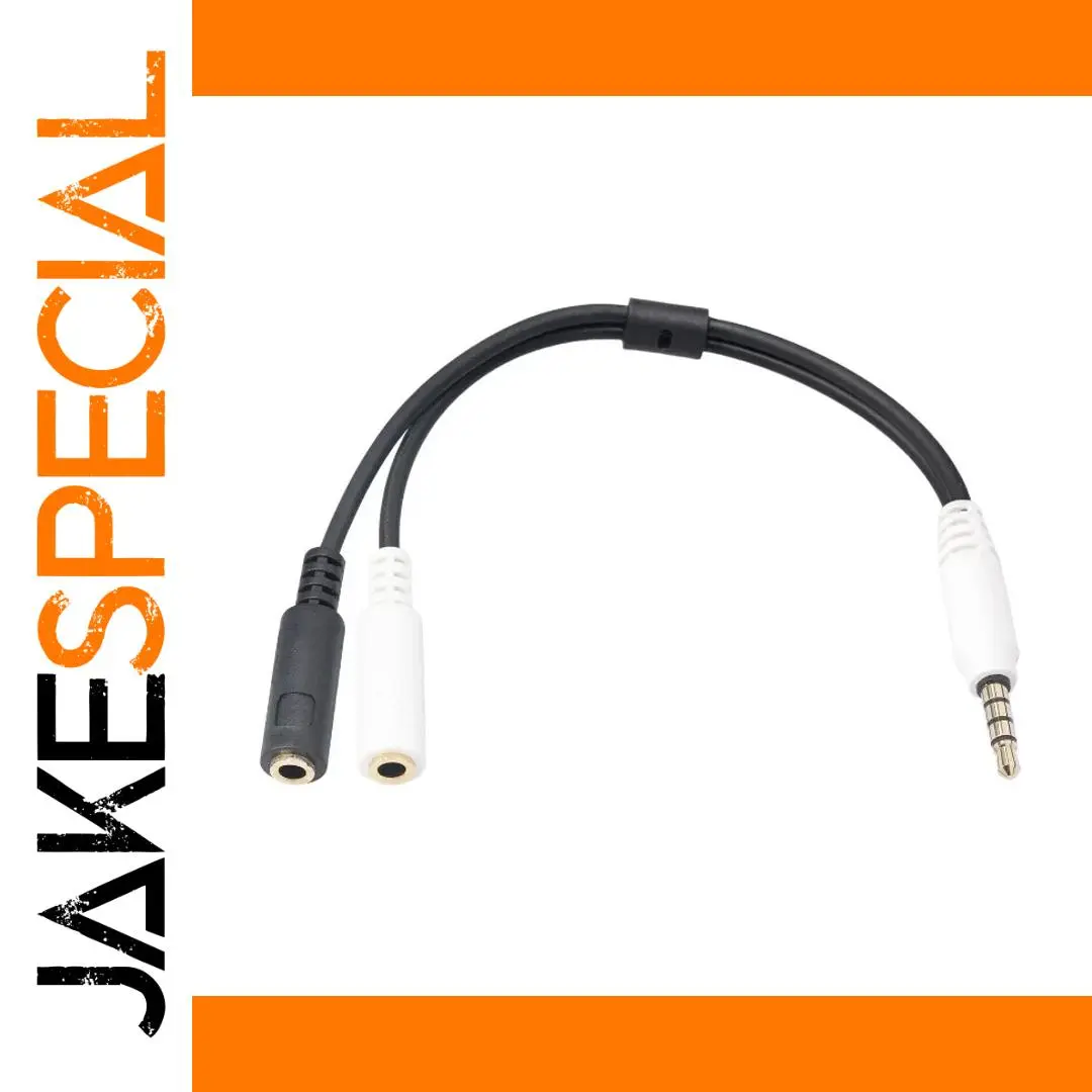 20cm Gold-Plated 3.5mm Stereo Splitter Cable 1 20cm Gold-Plated 3.5mm Stereo Splitter Cable