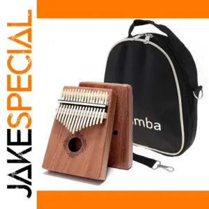 Mahogany 17-Key Thumb Piano with Accessories