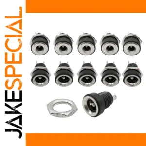 Set of 10 Female DC Power Connectors 3 Sizes