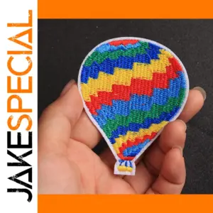 Rainbow Hot Air Balloon Patch Set of 5