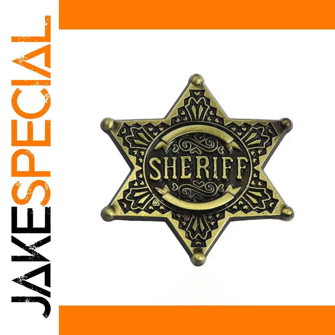 Western Hexagon Star Sheriff Badge Accessory 1 Western Hexagon Star Sheriff Badge Accessory
