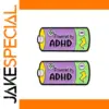 ADHD Battery Brooch Set with Enamel Finish