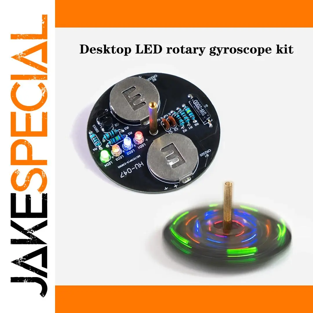 LED Desktop Spinning Top Kit with Colored LEDs 1 LED Desktop Spinning Top Kit with Colored LEDs