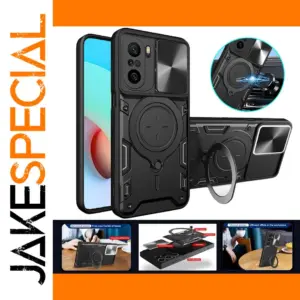 Rugged Black Phone Case for Poco F3