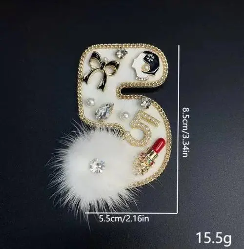 Gold Tone Fashion Brooch with Faux Pearl 6 Gold Tone Fashion Brooch with Faux Pearl - Image 6