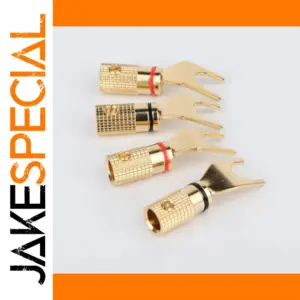Premium Gold-Plated Y Spade Connectors for Audio Systems