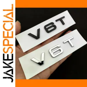V6 T Emblem for Automotive Customization