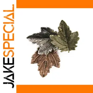 Vintage Tricolor Leaf Brooch for Stylish Men and Women