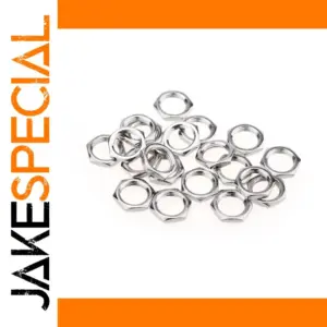 Nickel Control Nuts for Guitar Pots 20 pcs