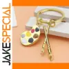 Artistic Painter Palette Heart Keychain