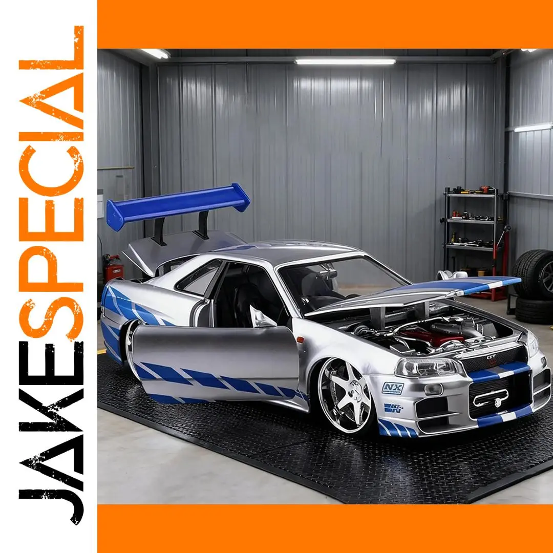 Nissan Skyline GTR R34 1:24 Diecast Model 1 Nissan Skyline GTR R34 1:24 Diecast Model