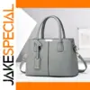 Grey Structured Polyester Handbag for Women