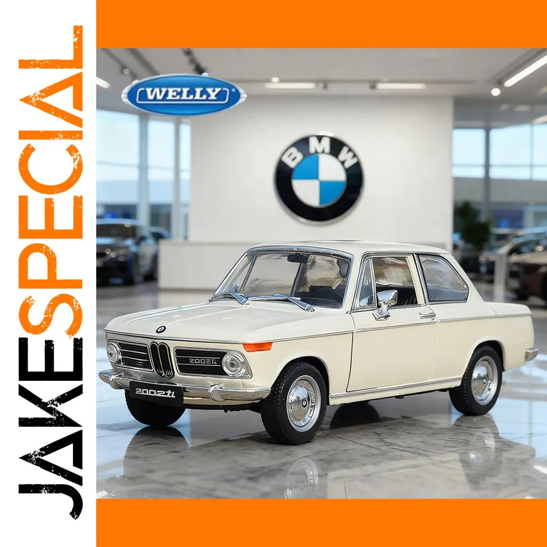 White BMW 2002Ti 1:24 Scale Diecast Model 1 White BMW 2002Ti 1:24 Scale Diecast Model