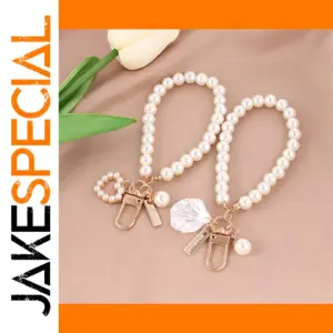 Vintage Pearl Beads Keychain for Women