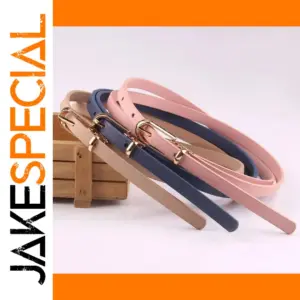 Women's Faux Leather Slim Belt Collection