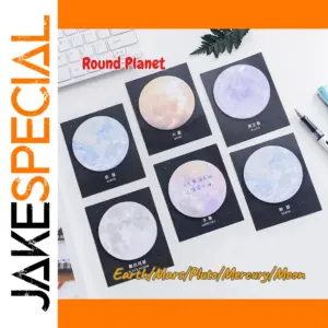 Space-Themed Circular Memo Pad Set for Adults