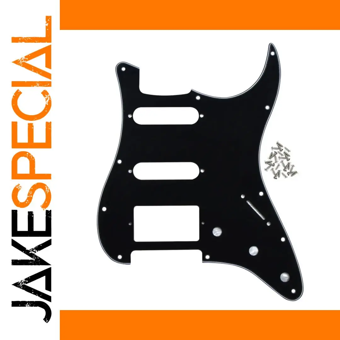 Black 3-Ply PVC Pickguard for Stratocaster 1 Black 3-Ply PVC Pickguard for Stratocaster