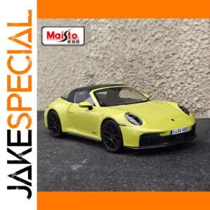 Vibrant Yellow Porsche 911 Targa 4 GTS Model