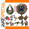 Festive Acrylic Animal Ornament Set