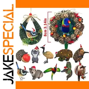 Festive Acrylic Animal Ornament Set