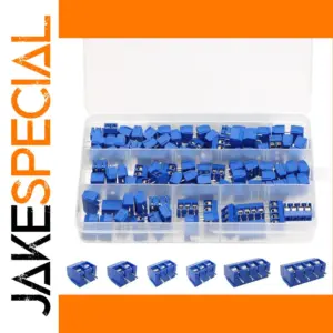 Set of 100 Blue Screw Terminal Blocks for PCBs