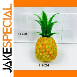 Vibrant Artificial Pineapple Decor, 5.5cm x 11cm