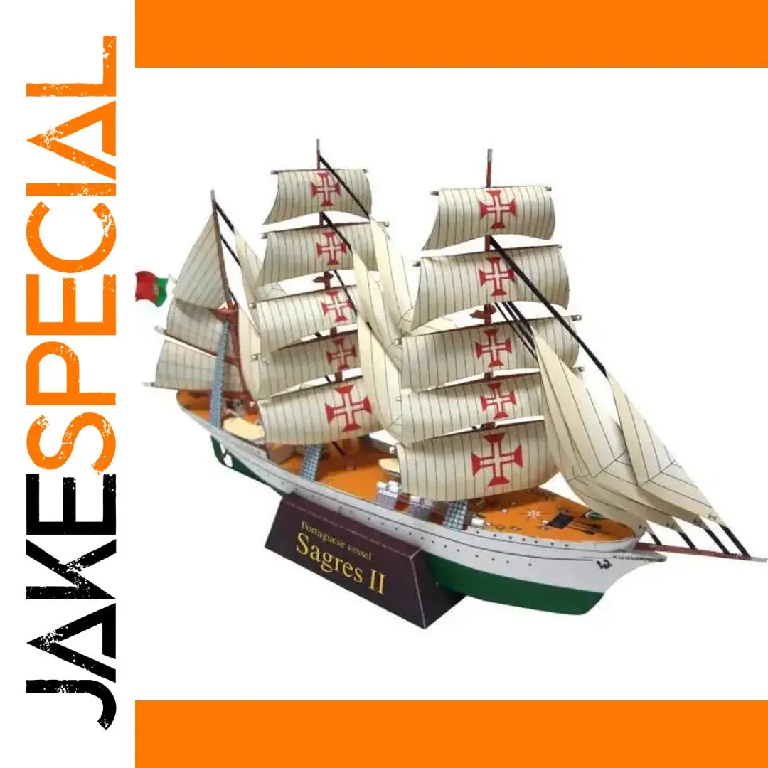 Portugal Sagres II Paper Model 1:300 1 Portugal Sagres II Paper Model 1:300