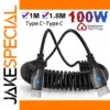 Flexible Spring-Telescopic Type C Cable 1M-1.8M