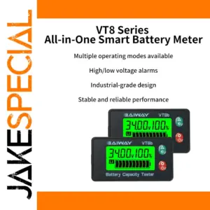 DC Battery Voltmeter 8V-120V, Accuracy ±0.1%