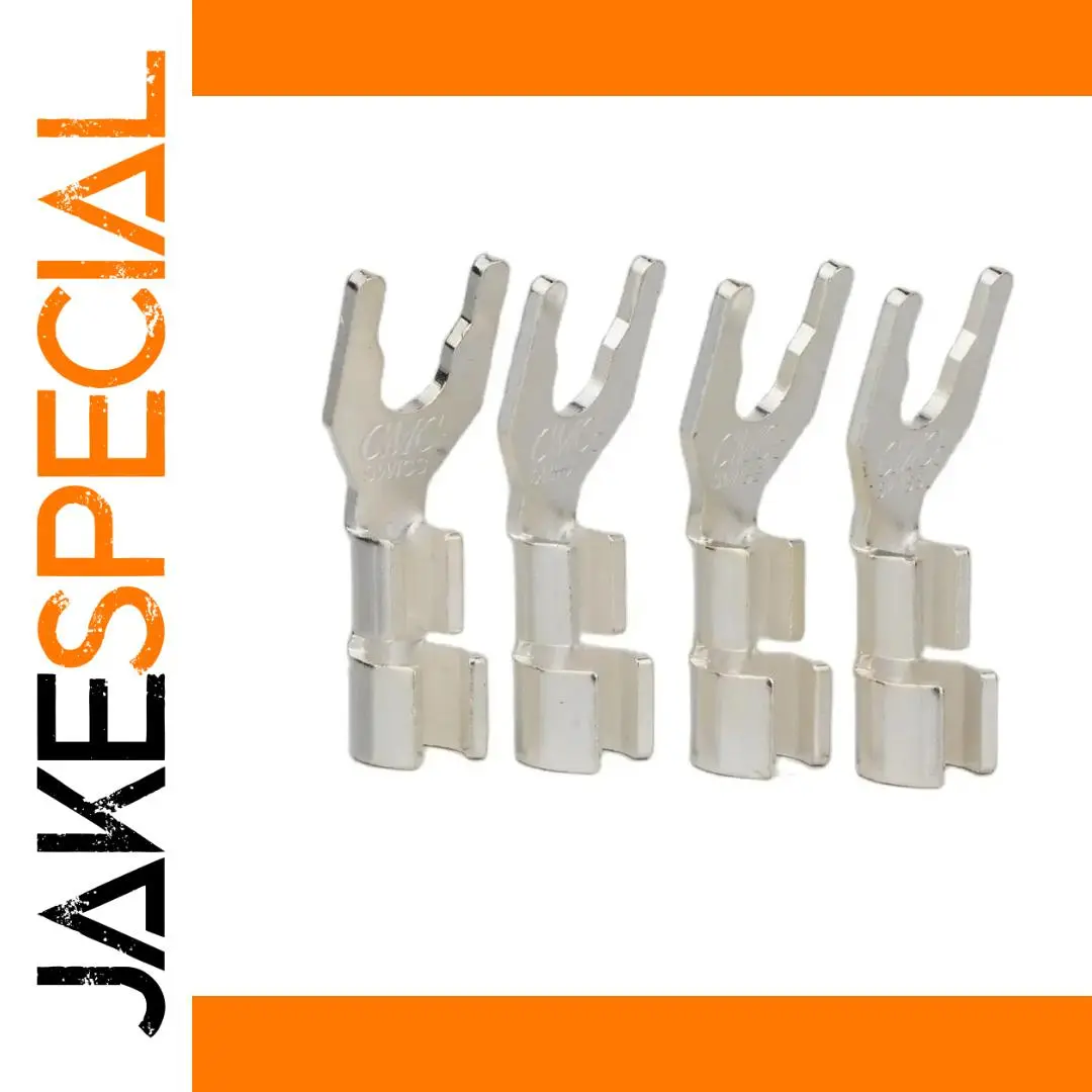 Premium 8-Pack Silver-Plated Brass Y Spade Connectors 1 Premium 8-Pack Silver-Plated Brass Y Spade Connectors