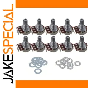Chrome Guitar Potentiometers Set for 15mm Shaft