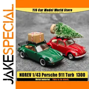 Vintage Green Porsche 911 Turbo 1:43 Model
